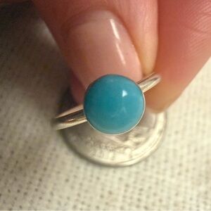 Sleeping Beauty Turquoise Silver Ring size 5